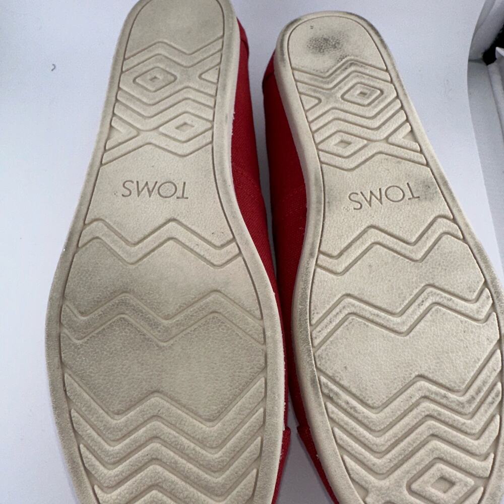 Toms Alpargata Men's Red Canvas Slip-On Shoe Size 9.5 NWT - Picture 3 of 4